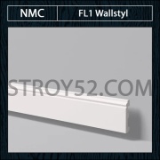 Плинтус NMC FL1 Wallstyl 80*12*2000 Белый под покраску